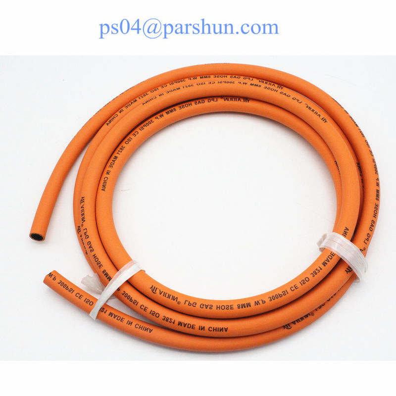 Manguera flexible anaranjada de goma BS EN16436 5/16&quot; del gas de la presión baja pulgada