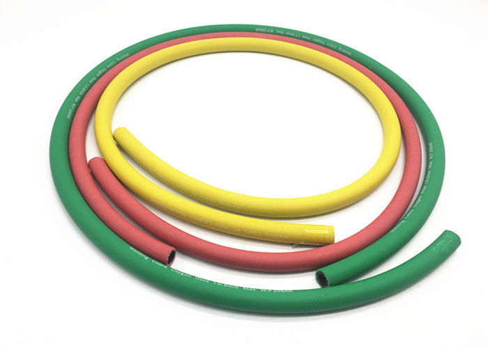Dos capas de poliéster de la fibra de la manguera de aire trenzada con color rojo amarillo verde
