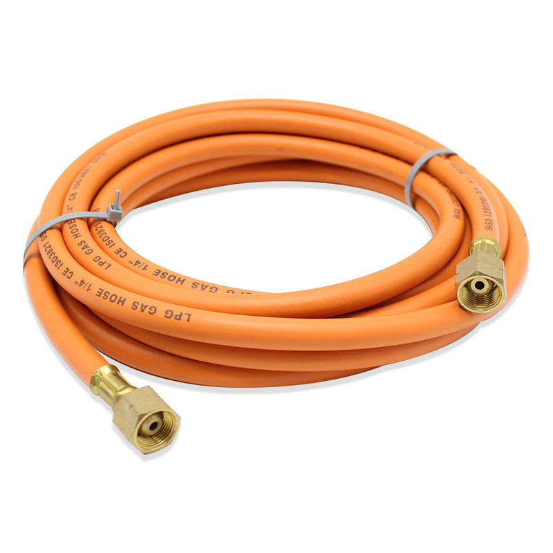 EN16436 5/16&quot; alta presión de goma anaranjada del tubo de gas del LPG del material de NBR