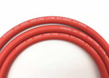 5 / 16&quot; manguera de aire de la pulgada W.P 300PSI/tubo de goma superficiales lisos rojos para el gas del LPG