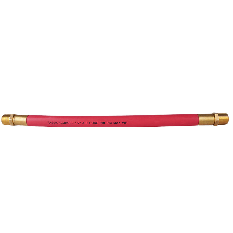 EPDM rojo 1/2' X 50FT con ensamblaje de manguera de aire de caucho masculino NPT para aire comprimido
