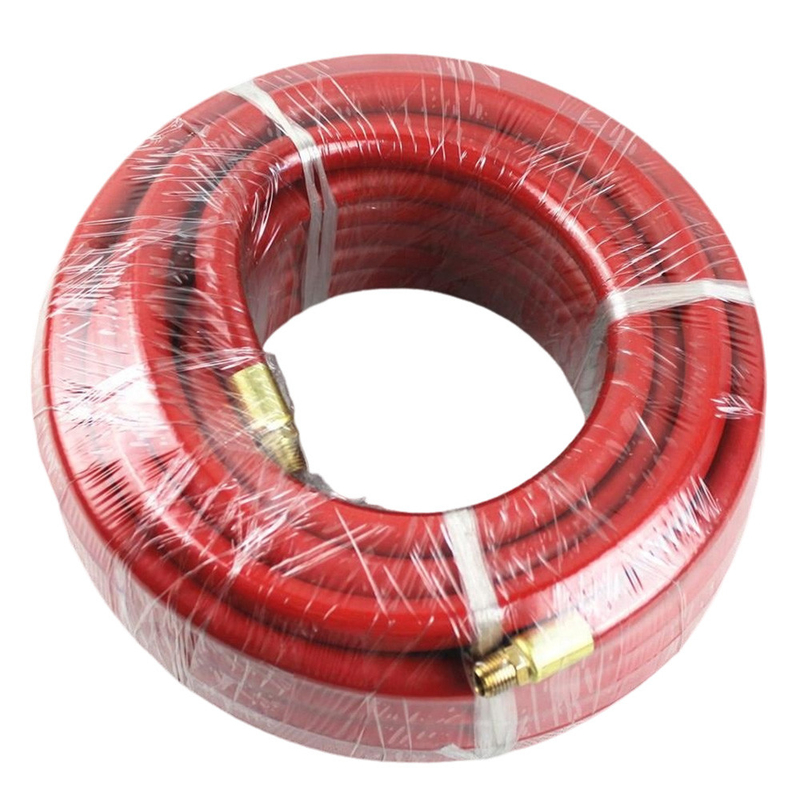 EPDM rojo 1/2' X 50FT con ensamblaje de manguera de aire de caucho masculino NPT para aire comprimido