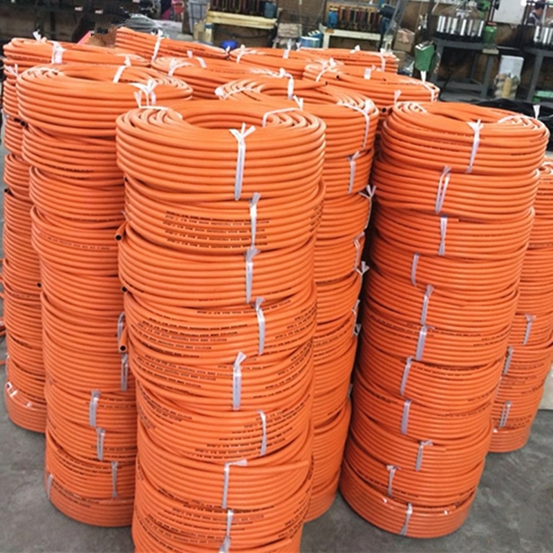 Flexible Naranja 50 pies/100 pies resistente al desgaste W. P 20bar 10mm Naranja manguera de gas LPG