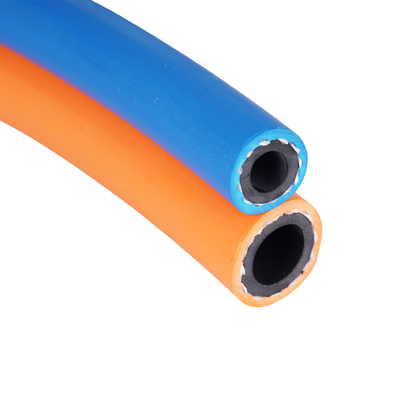 Grado T Reducción resistente al desgaste manguera de soldadura gemela naranja 3/8' azul 1/4'