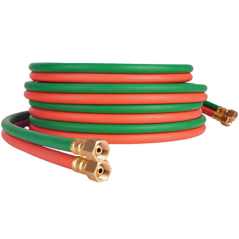 Acetileno de oxígeno de doble color 1/4' X 100FT con doble manguera de goma de soldadura