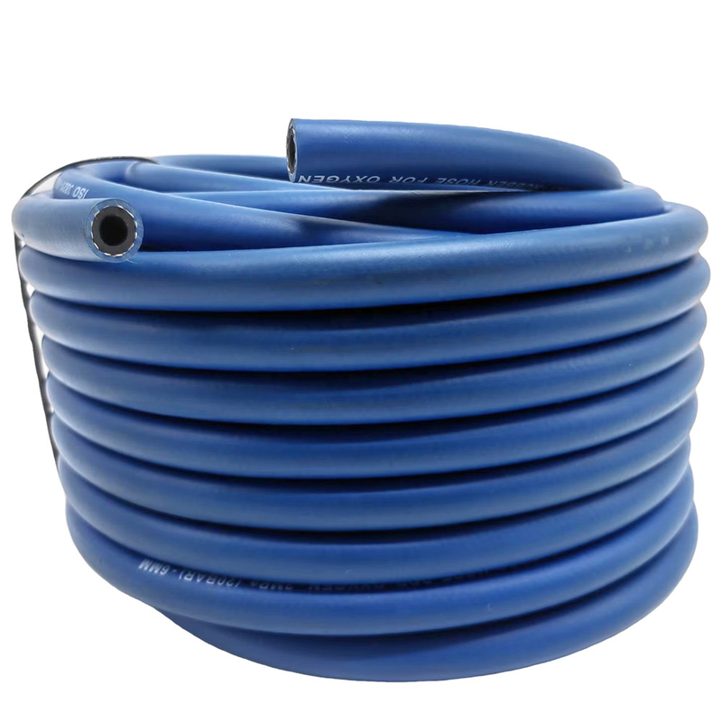 Máxima calidad azul 8 mm 100 pies de oxígeno manguera única para soldadura de gas y aplicaciones de corte