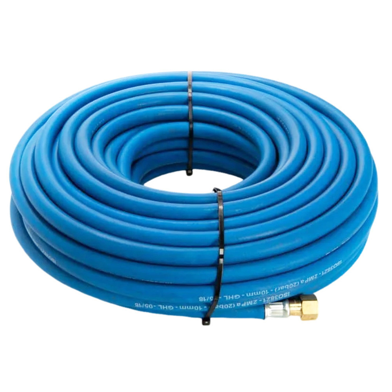 Máxima calidad azul 8 mm 100 pies de oxígeno manguera única para soldadura de gas y aplicaciones de corte