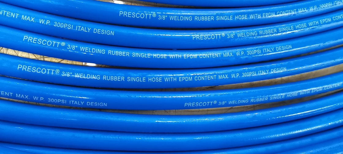 Máxima calidad azul 8 mm 100 pies de oxígeno manguera única para soldadura de gas y aplicaciones de corte