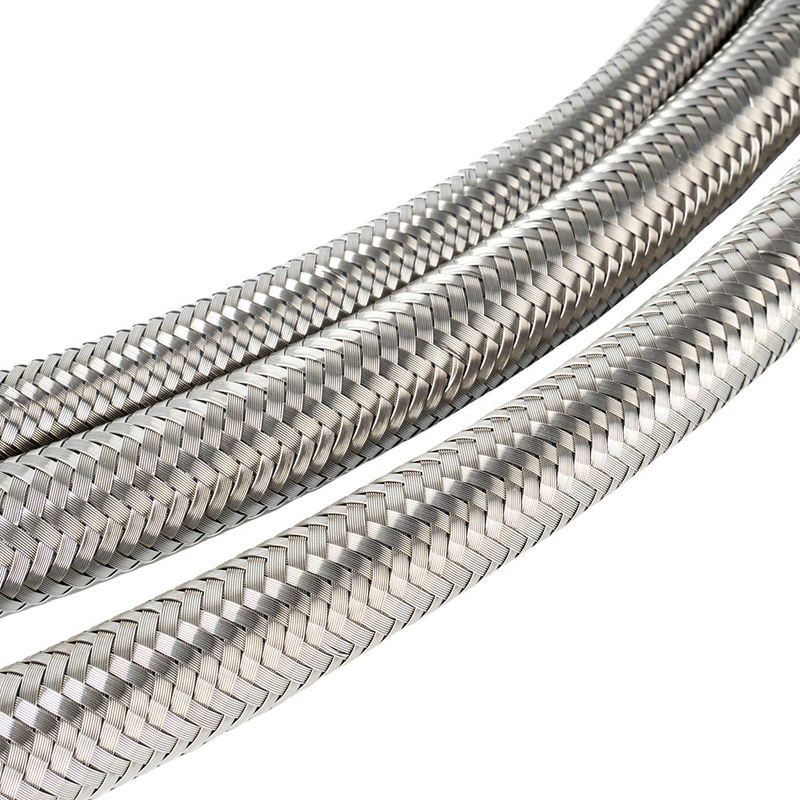 manguera de PTFE de alta presión con una capa trenzada de acero inoxidable para transporte e hidráulica móvil