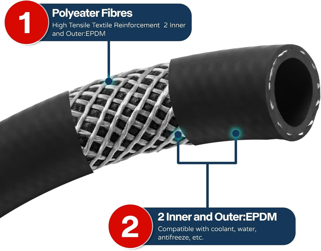 Fábrica de peso ligero Flexible Anti-Weathering 1 pulgada No conductor EPDM manguera de acoplamiento