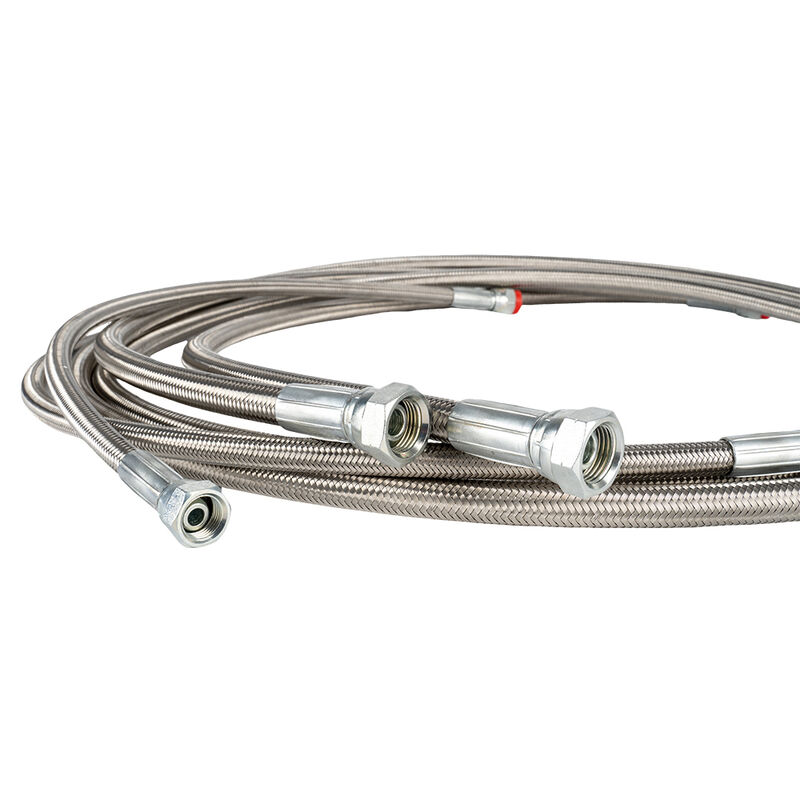 Ensamblaje de mangueras de PTFE con propiedades resistentes a altas temperaturas y químicas para aplicaciones antiestáticas