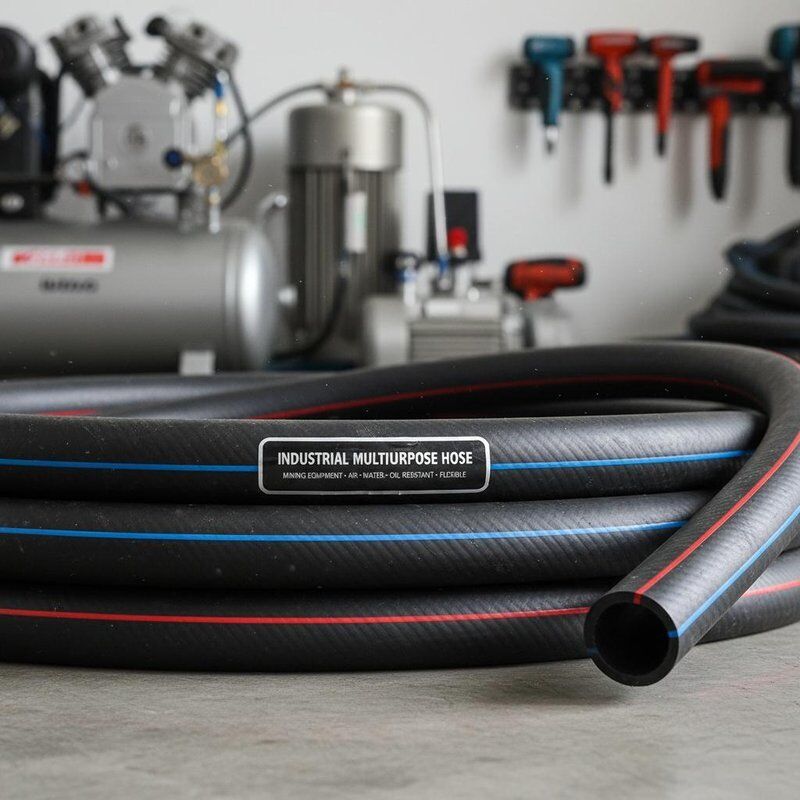 Manguera Industrial de Caucho Multiusos para Equipos de Minería con Tubo de Nitrilo Resistente al Aceite y Refuerzo Textil de Alta Resistencia