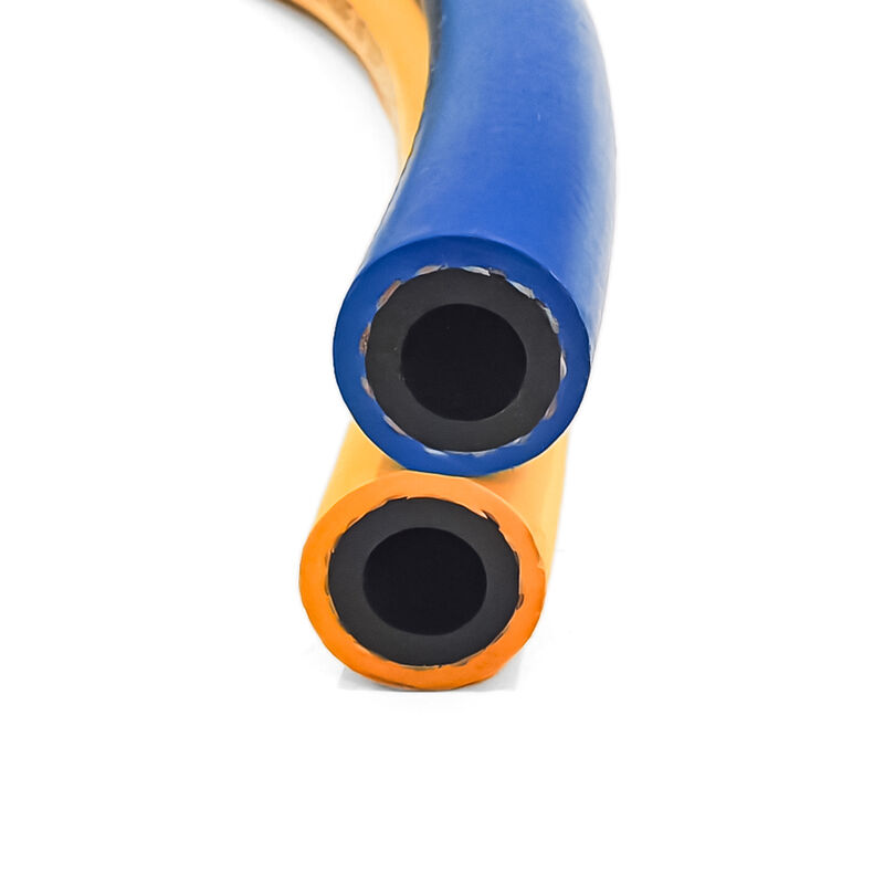 Manguera de soldadura doble de caucho sintético EPDM con presión de trabajo de 300 PSI y certificación ISO 3821 para sitios de construcción