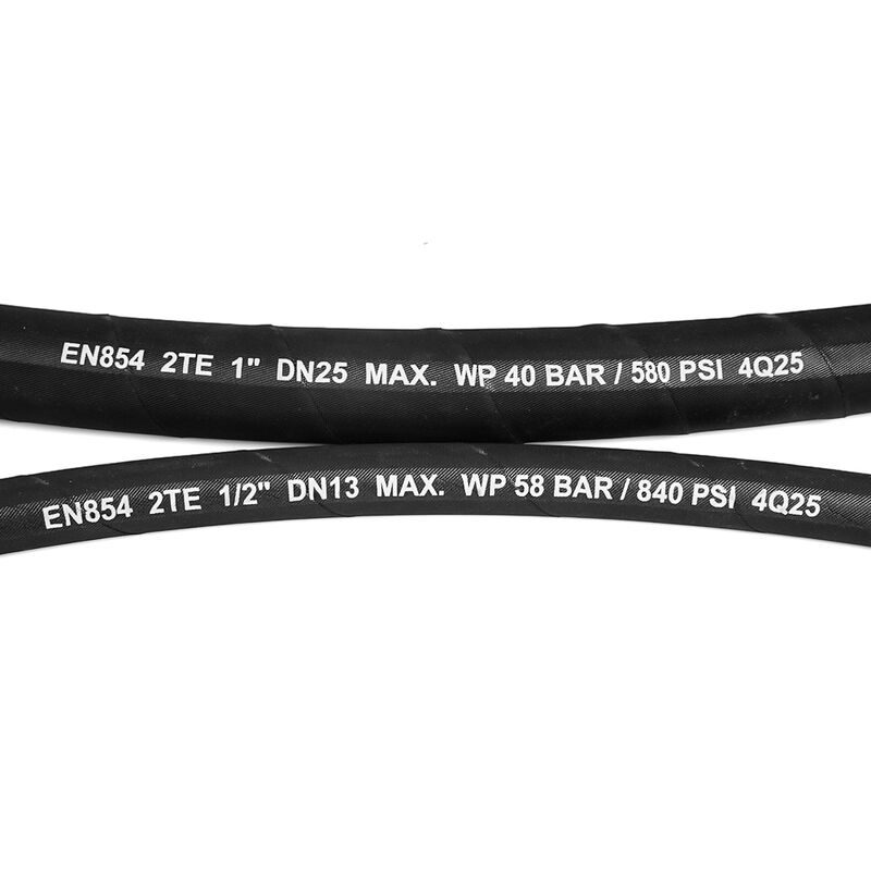 Manguera hidráulica EN 853 2TE de alta presión con alta resistencia a la tracción, flexibilidad y compatibilidad con diversos fluidos hidráulicos