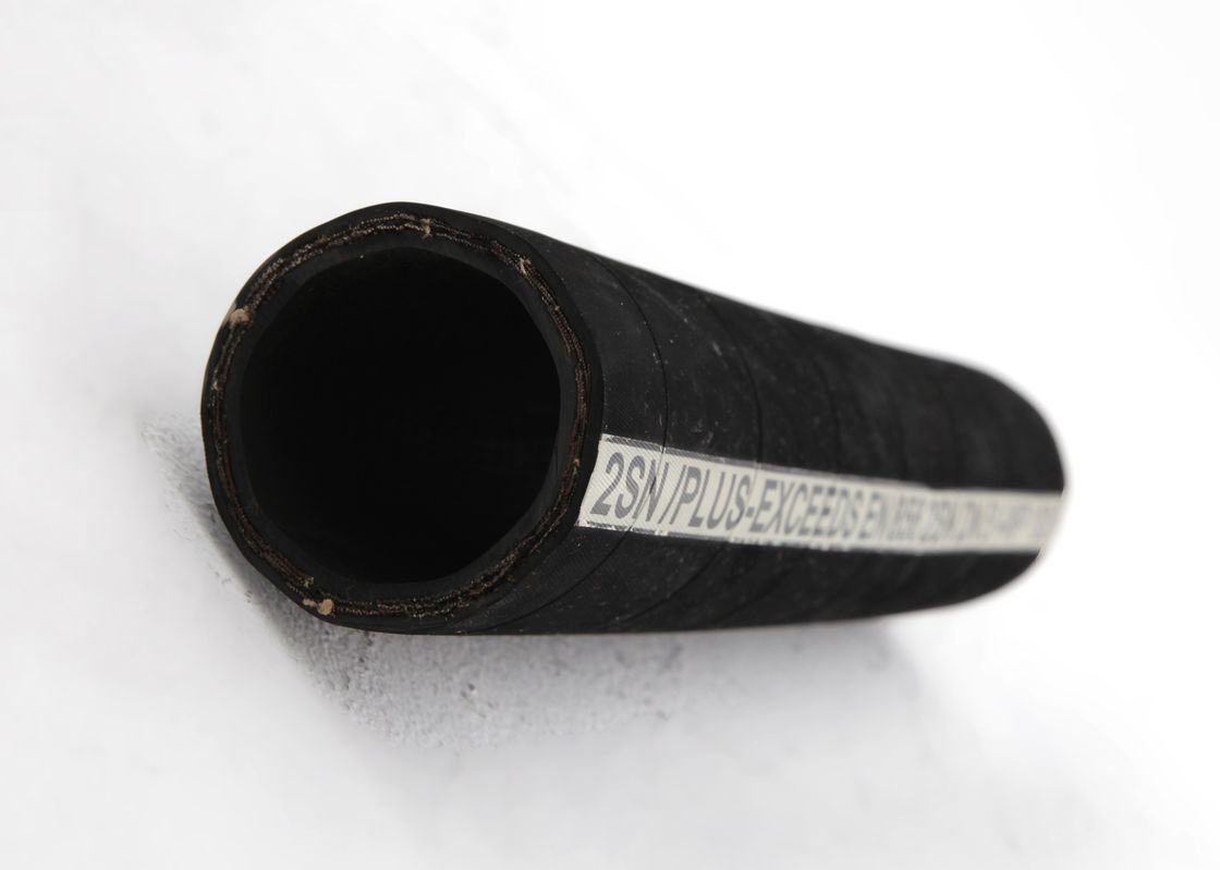 Manguera flexible hidráulica negra, identificación. 3/4&quot; manguera hidráulica con el alambre de acero dos